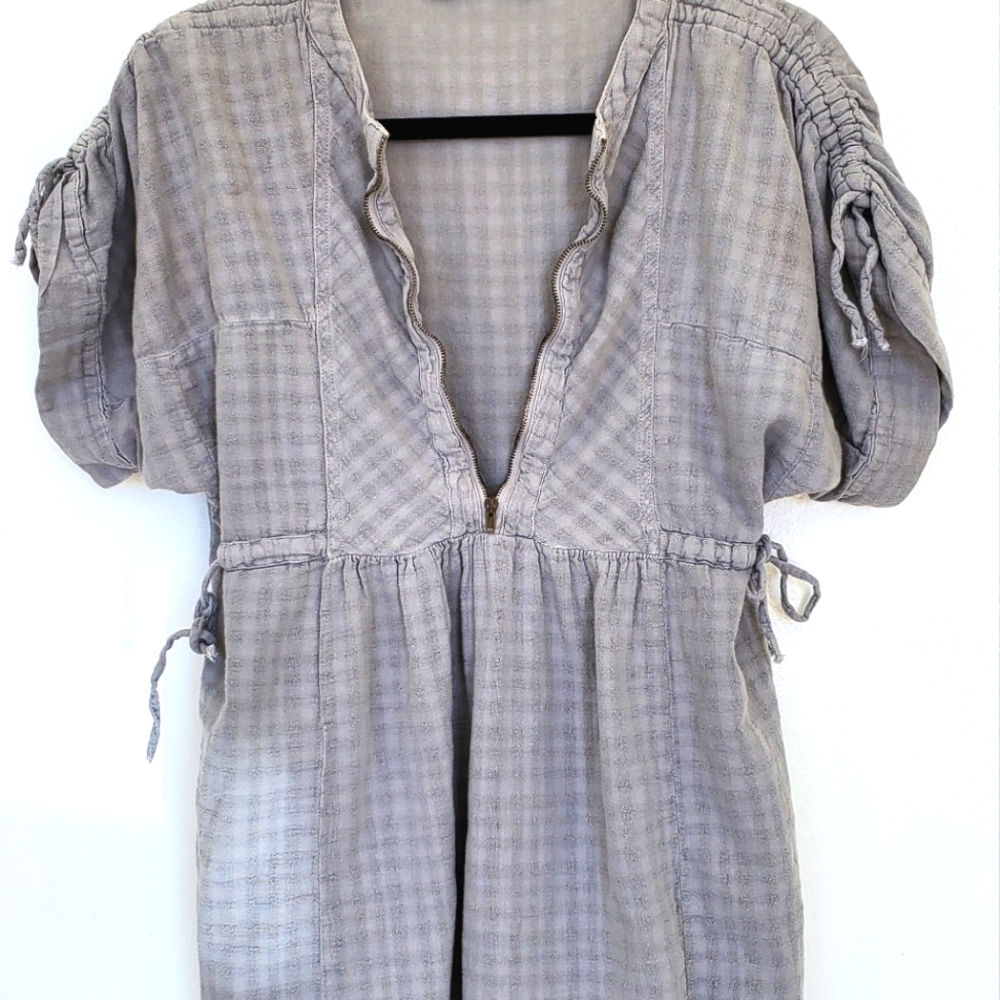 Zara Basic Adjustable Short Sleeve Top Tunic S - image 1